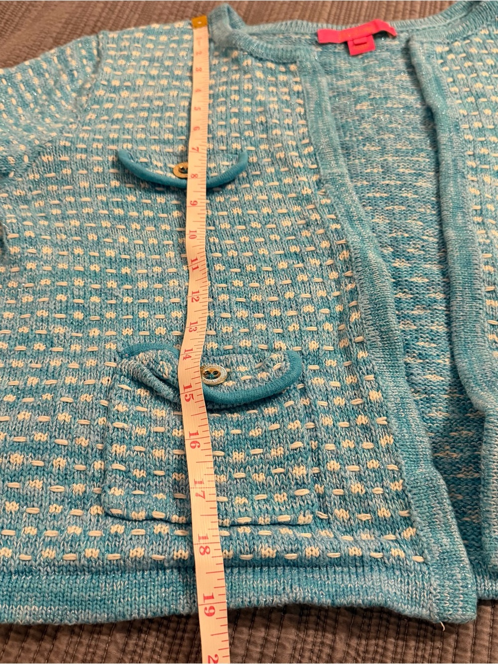 Lilly Pulitzer Blue and White Knit Sweater Size Large - Picture 11 of 12